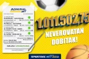 Neverovatan dobitak u AdmiralBetu: Kvota 9,20 z više od milion dinara!